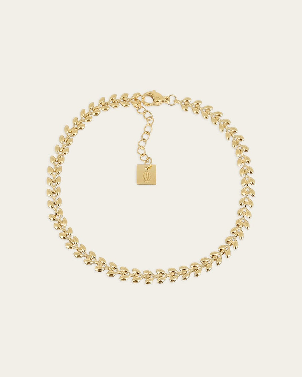 Leaf Anklet (Gold-plated Steel)