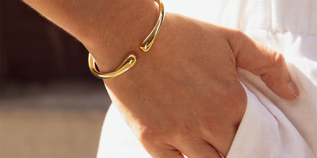 Bracelet Jonc Lalie (Acier doré)