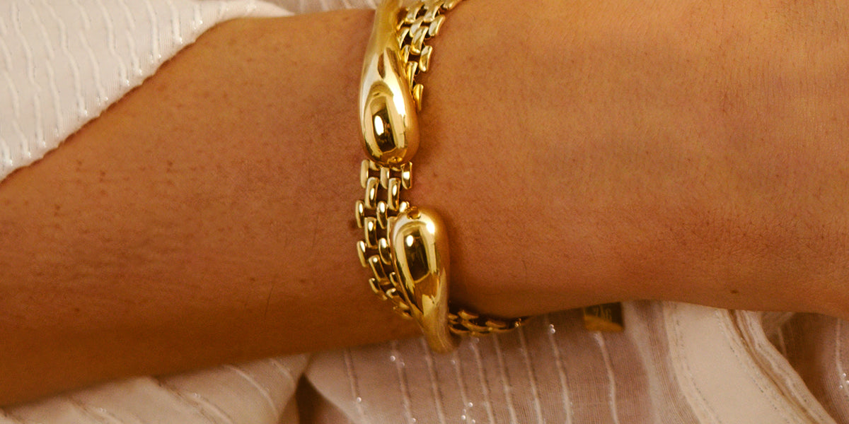 Bracelet Jonc Aurèle (Acier doré)