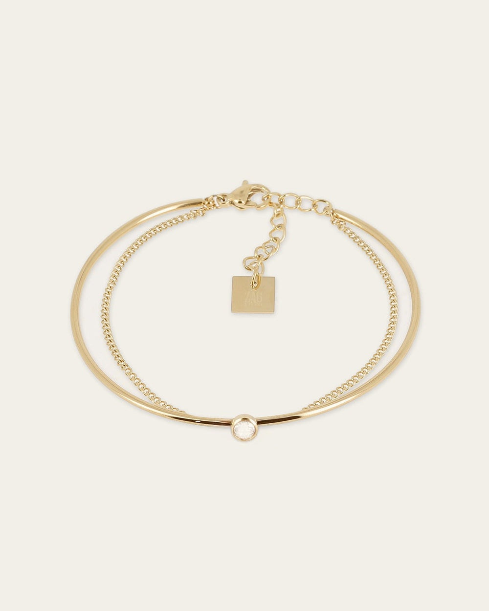 Lionel Bangle Bracelet (Gold-plated steel)