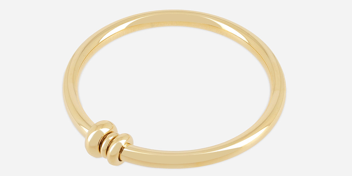 Bracelet Jonc Alfred (Acier doré)