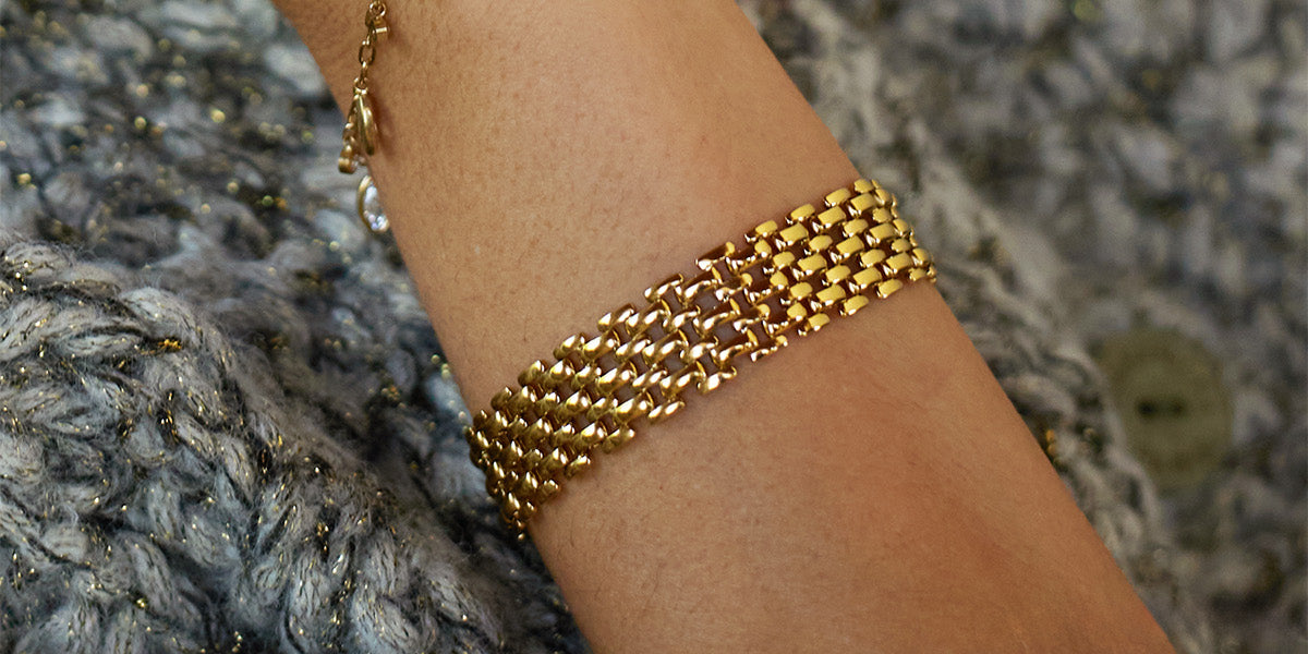 Bracelet Nate (Acier doré)