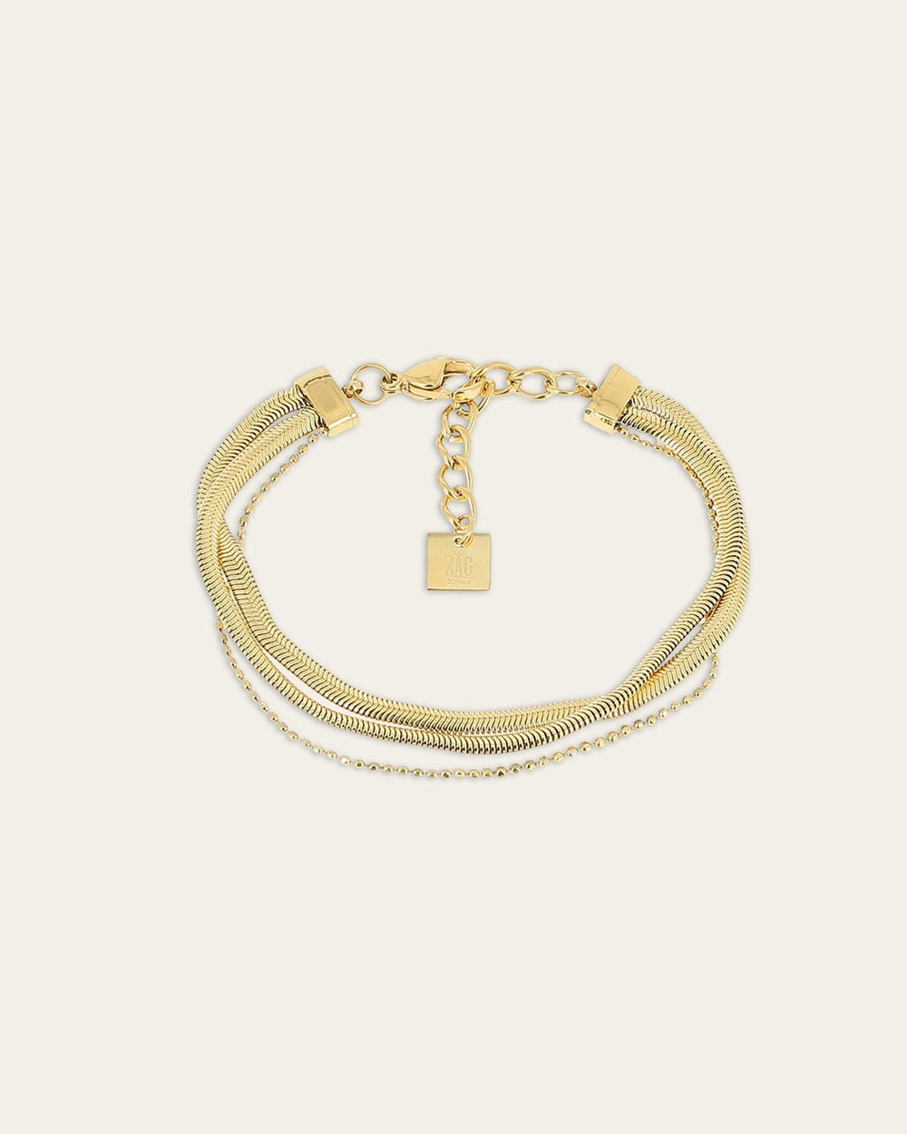 Bracelet Tressé (Acier doré)