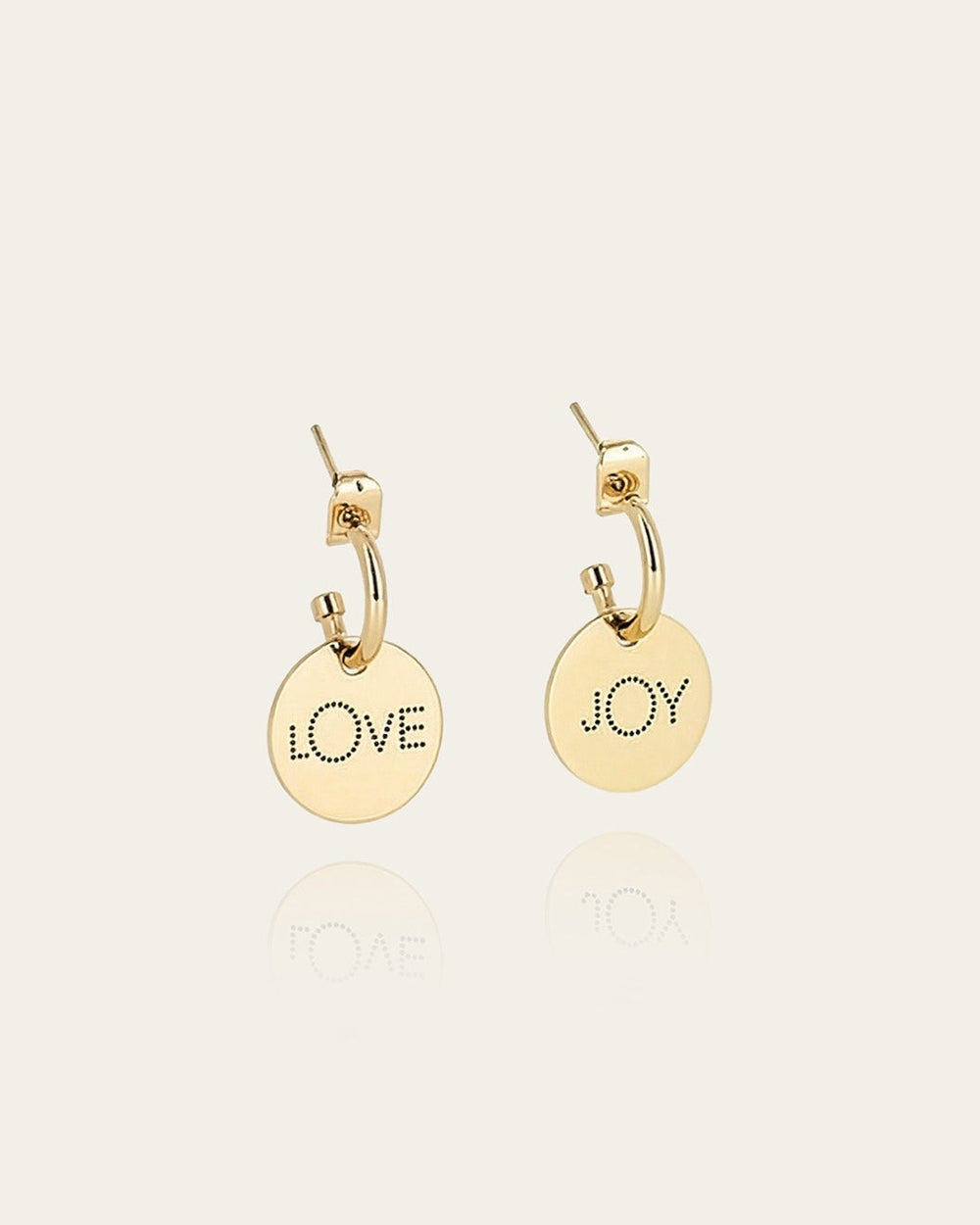 Boucles d'oreilles Love & Joy (Acier doré)
