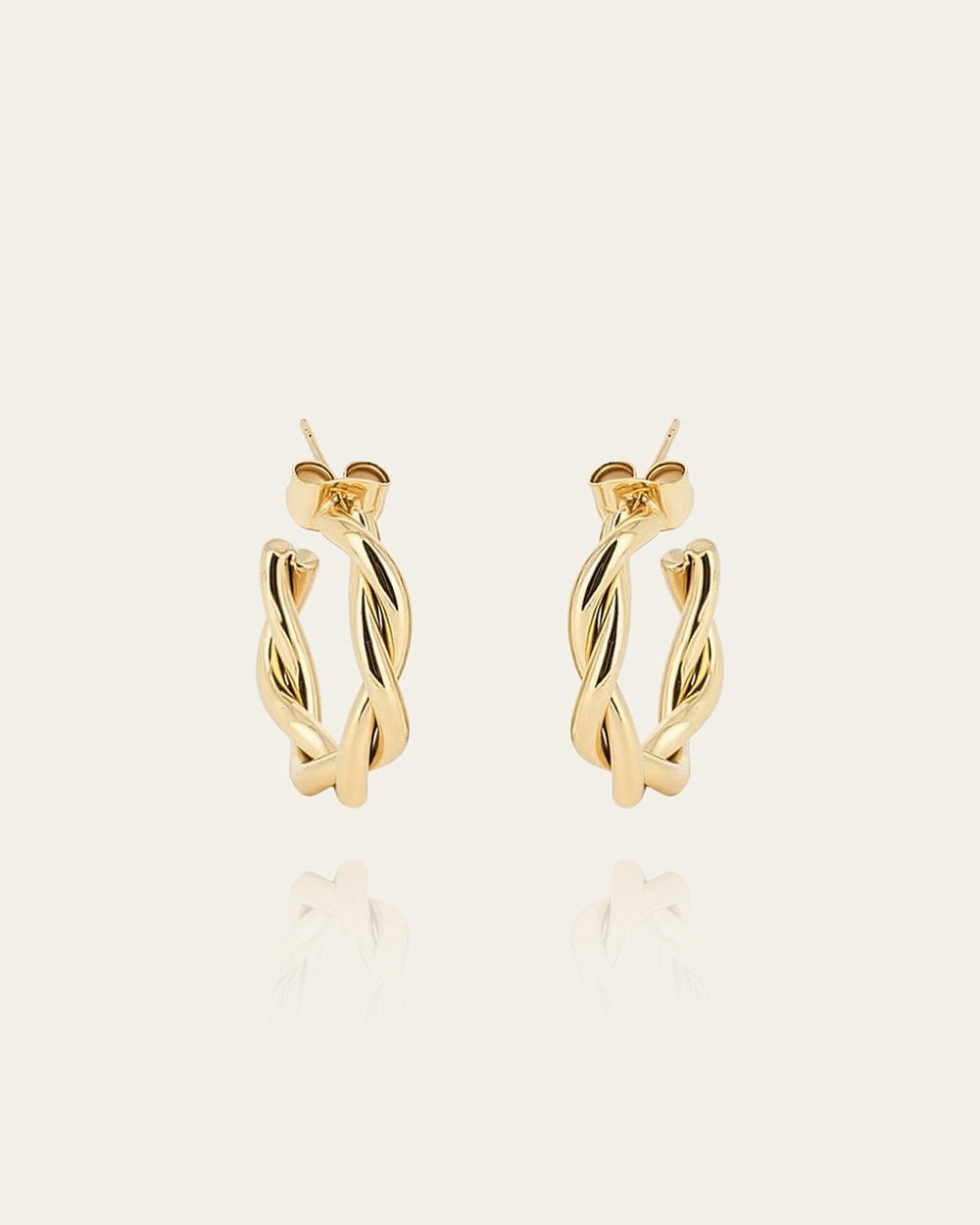 Boucles d'oreilles Léana (Acier doré)