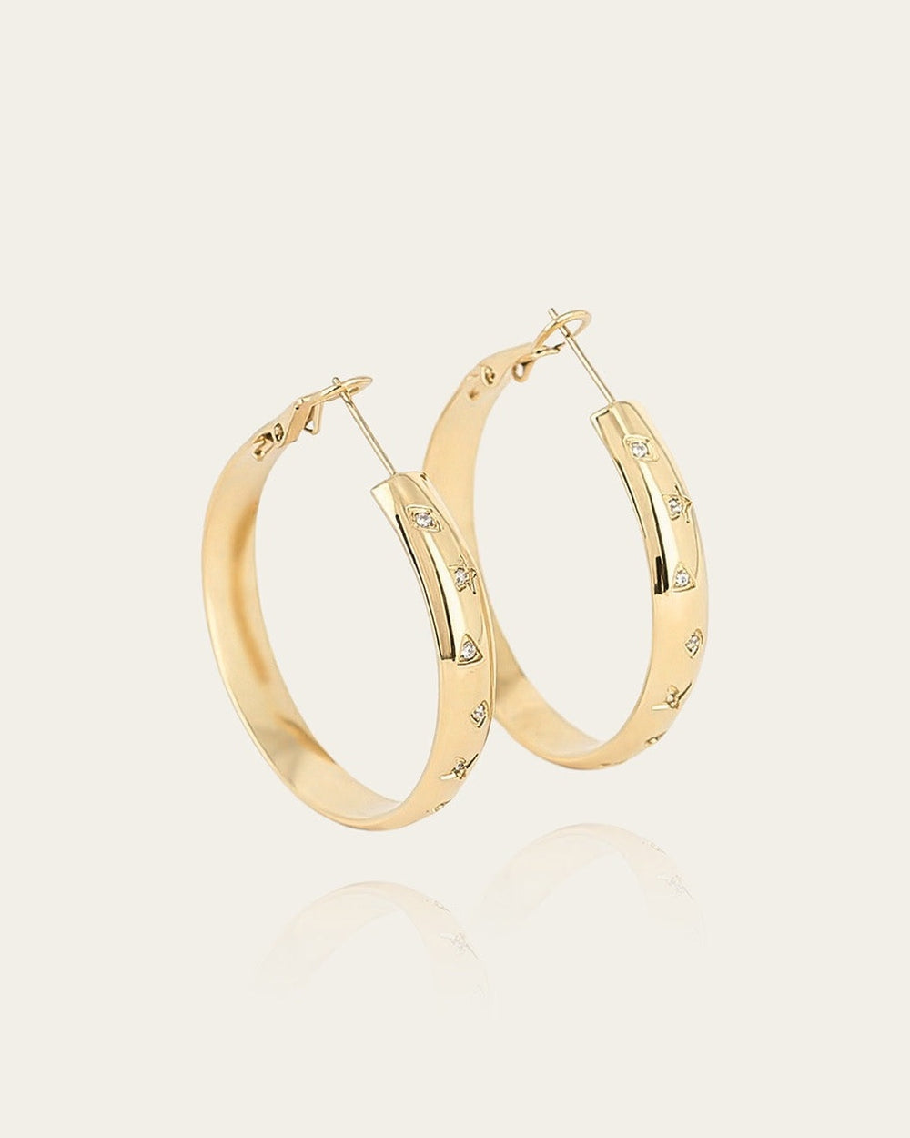 Solaris Earrings (Gold-plated steel)