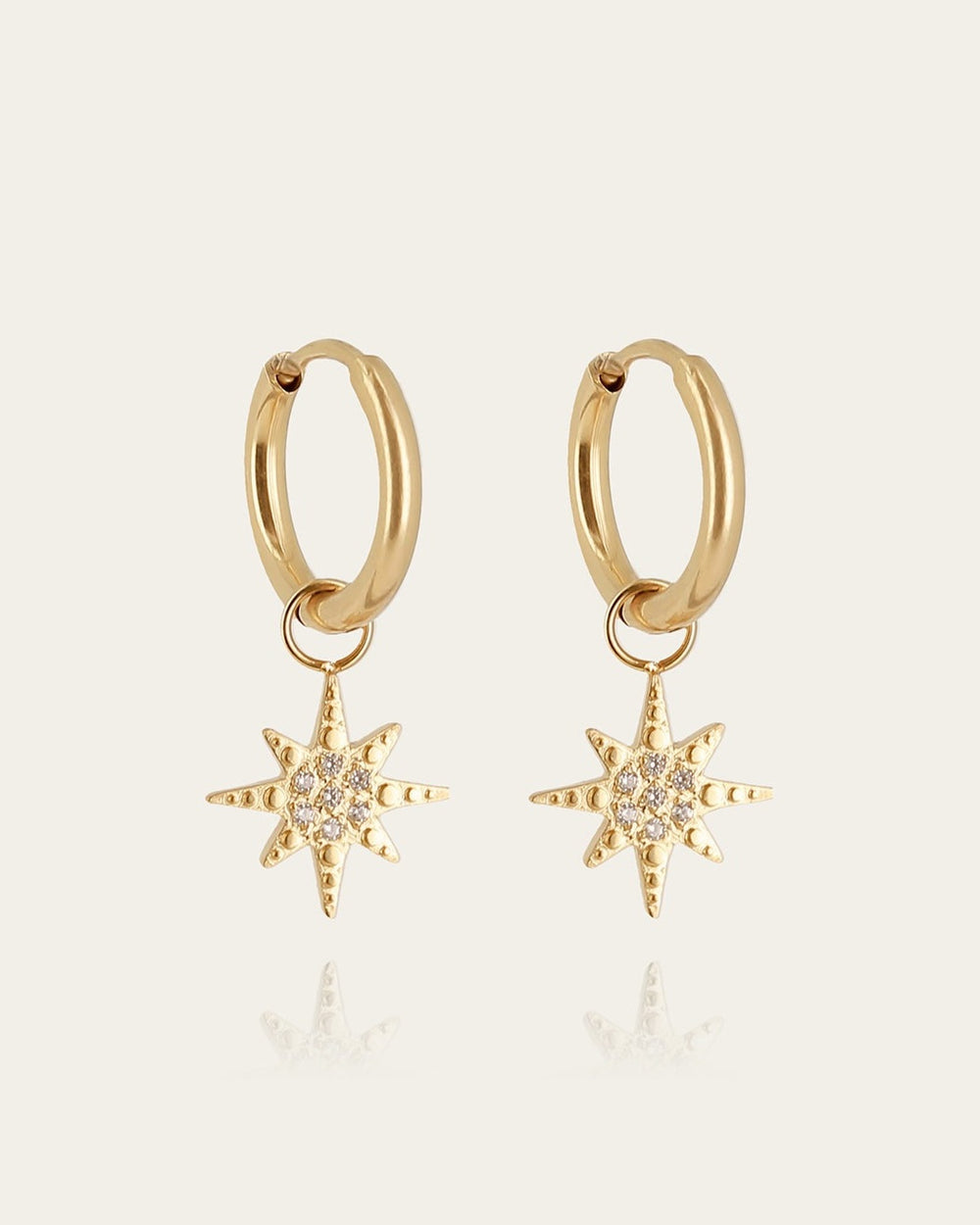 Isaac hoop earrings (gold-plated steel)