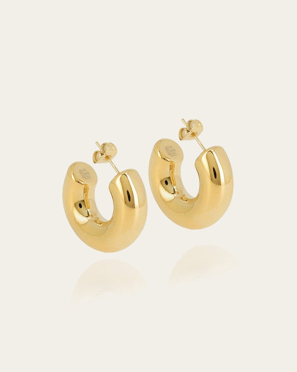 Boucles d'oreilles Thaïs (Acier doré)
