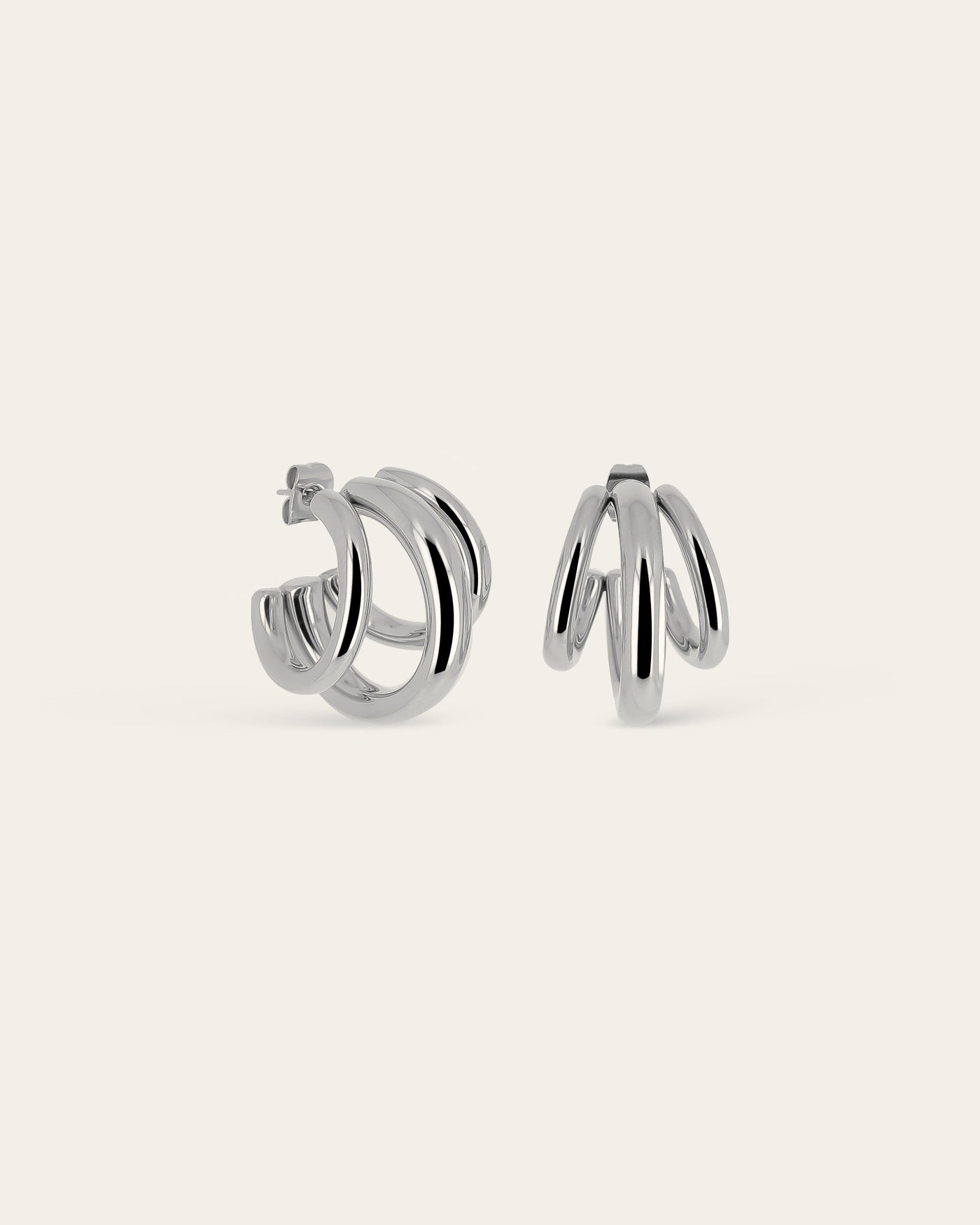 Boucles d'oreilles Trilogy (Acier)