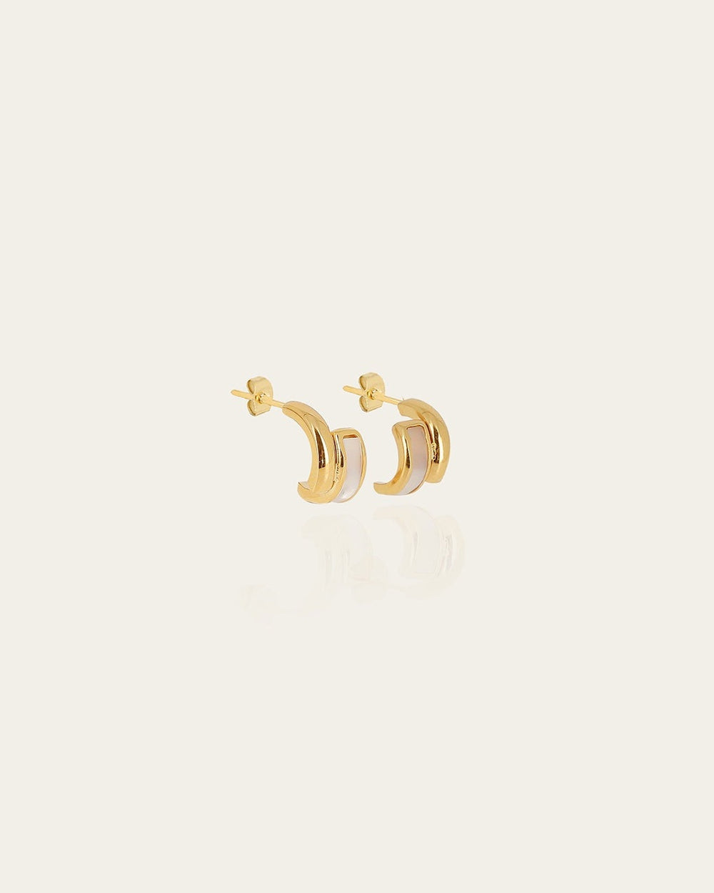 Boucles d'oreilles Elodie (Acier doré)