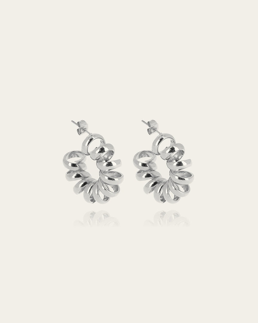 Swirl earrings (Steel)