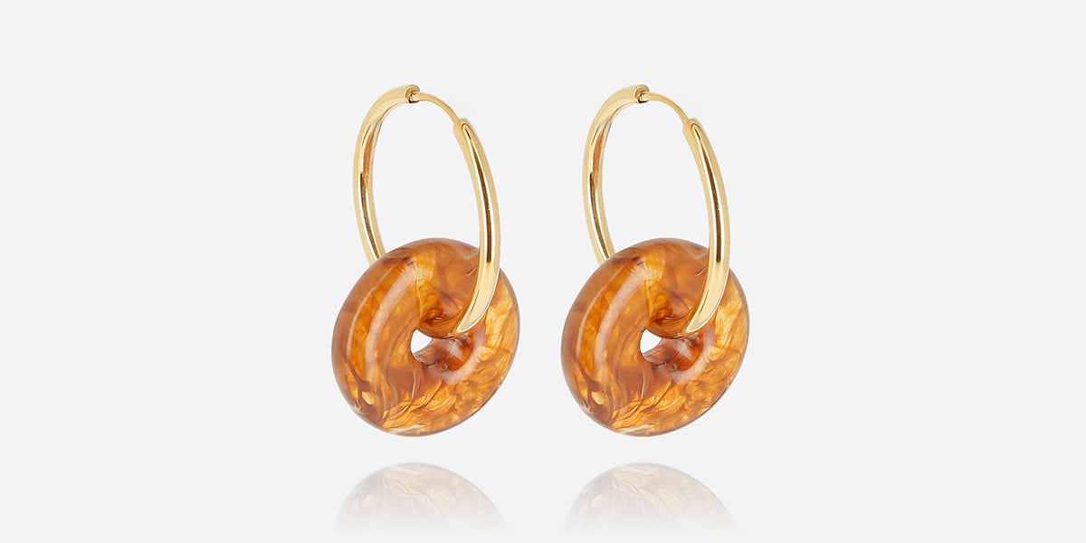 Boucles d'oreilles Shade (Acier doré)