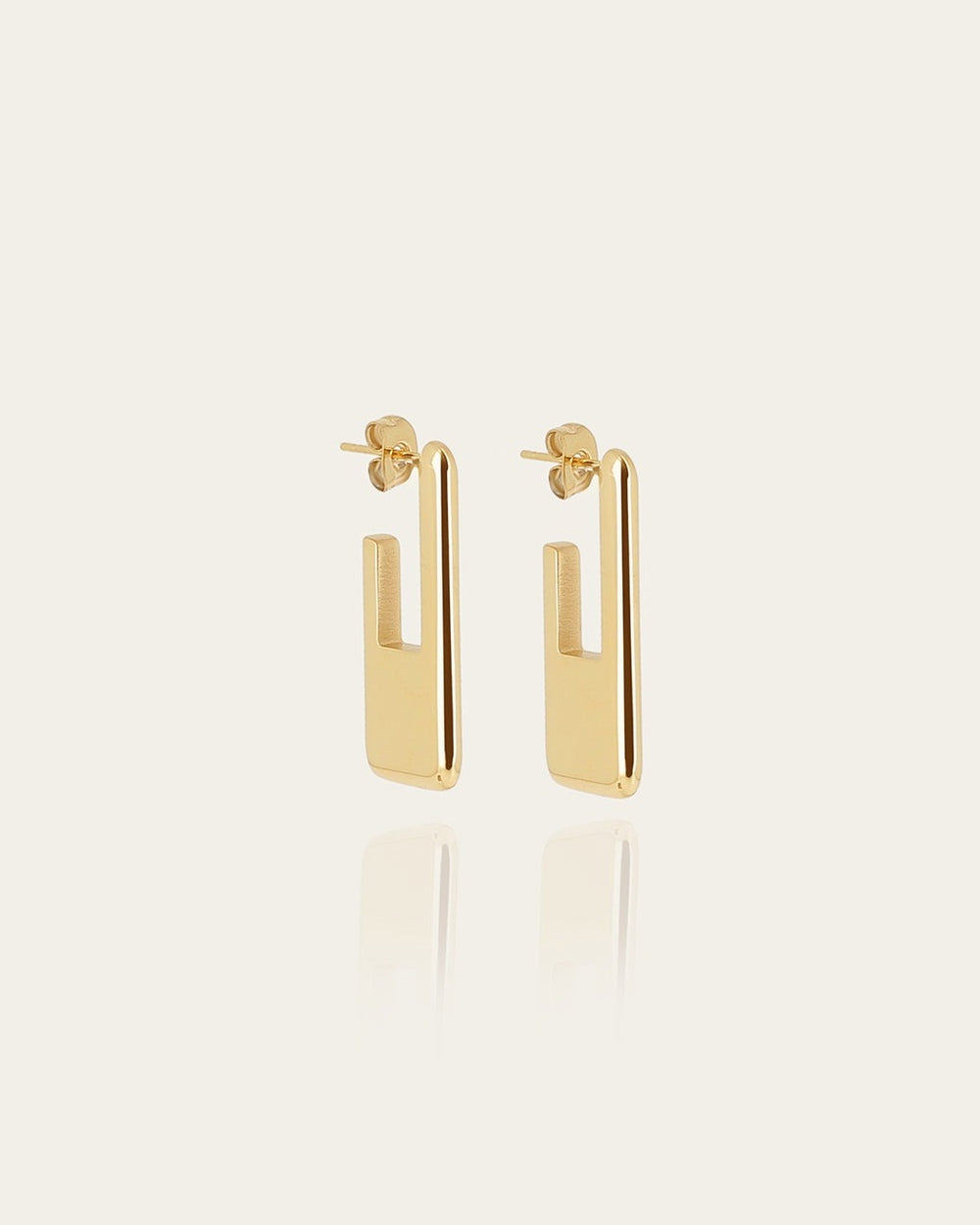 Boucles d'oreilles Nymphe (Acier doré)