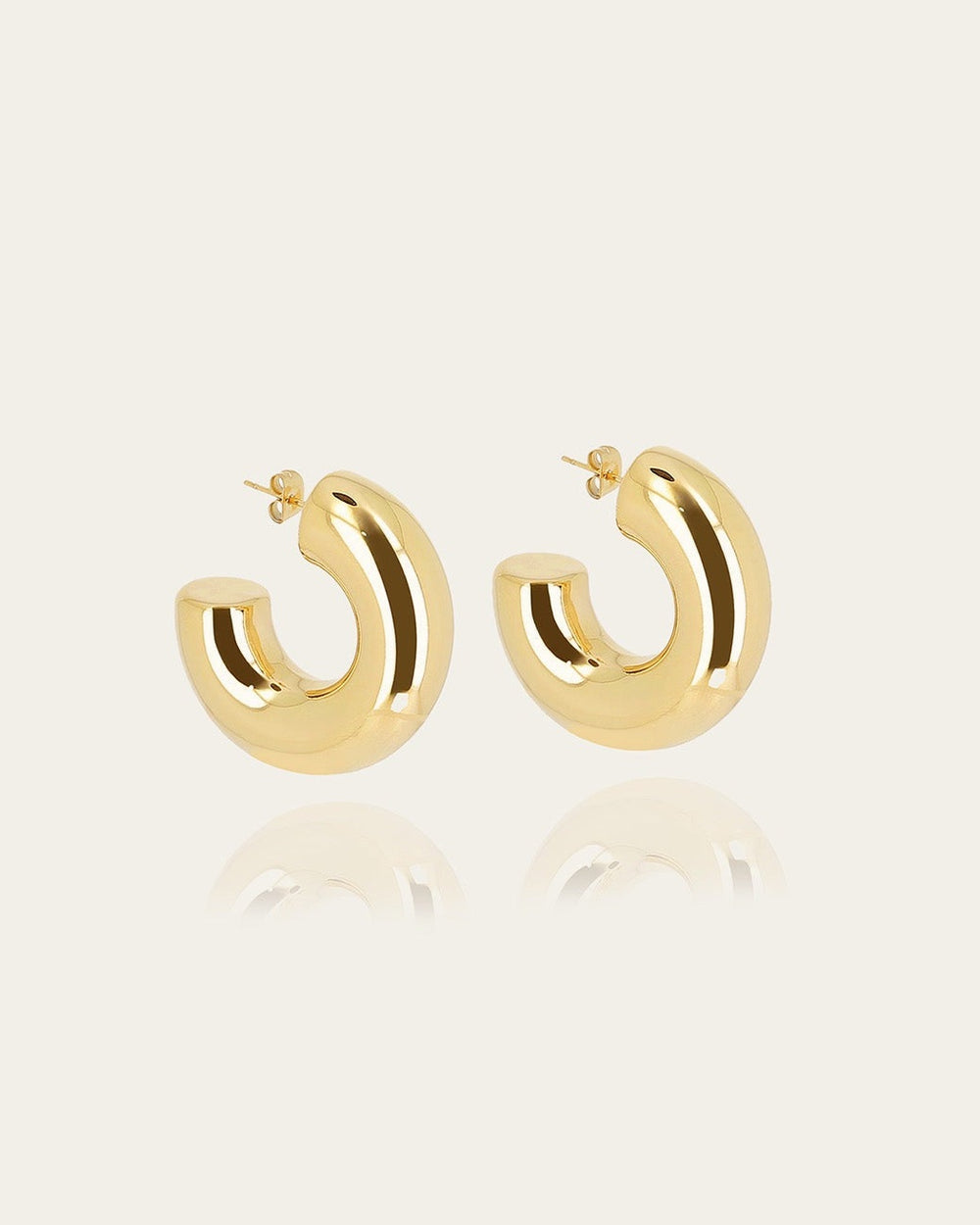 Boucles d'oreilles Amande (Acier doré)