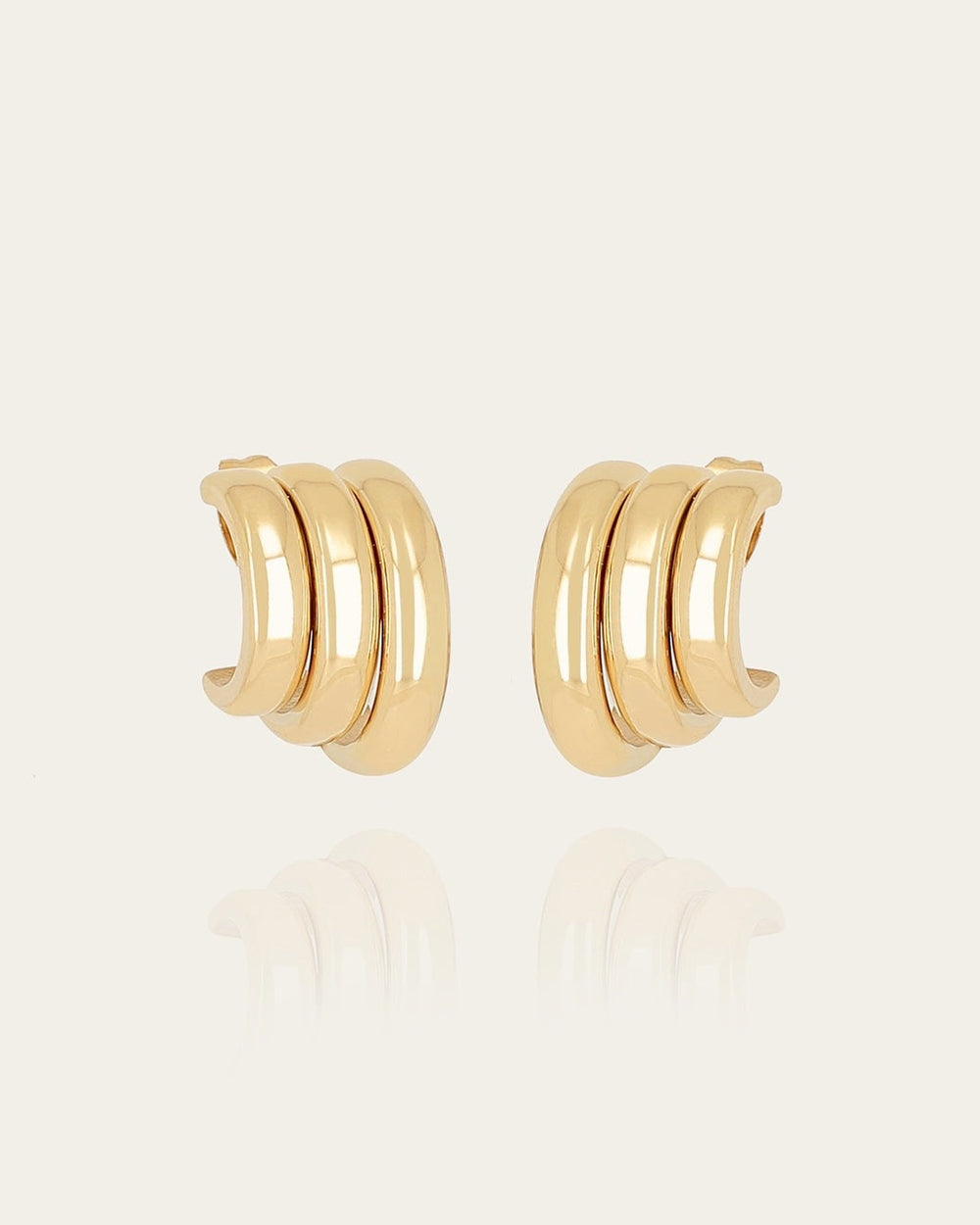 Boucles d'oreilles Ermina (Acier doré)