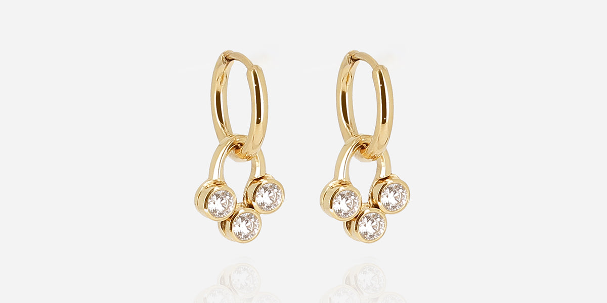 Boucles d'oreilles Rossi (Acier doré)