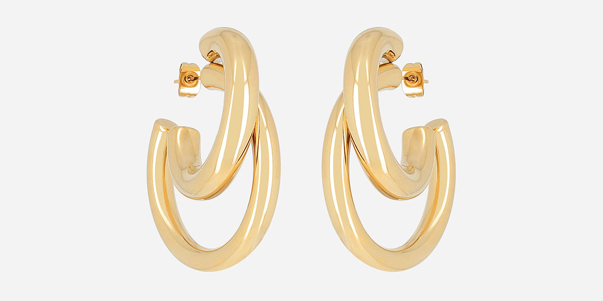 Boucles d'oreilles Kaylee (Acier doré)