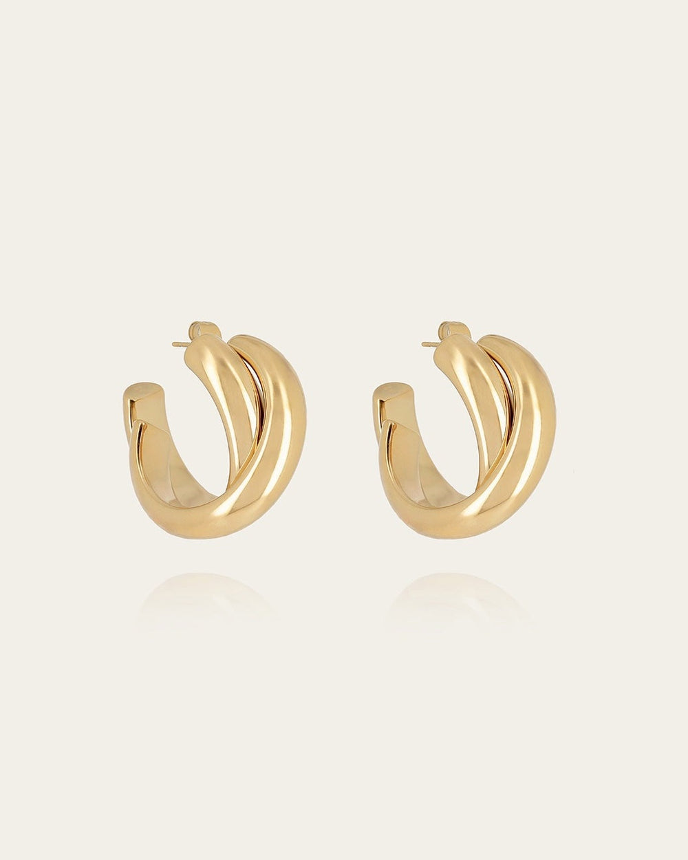 Boucles d'oreilles Benetta (Acier doré)