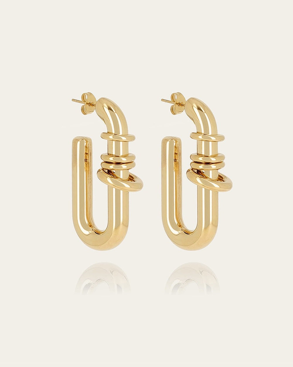 Boucles d'oreilles Edwina (Acier doré)