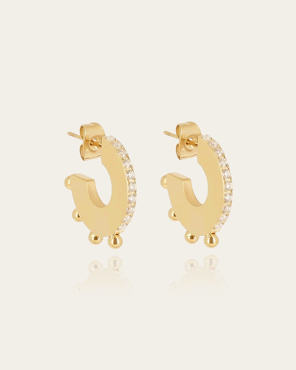 Boucles d'oreilles Orris (Acier doré)