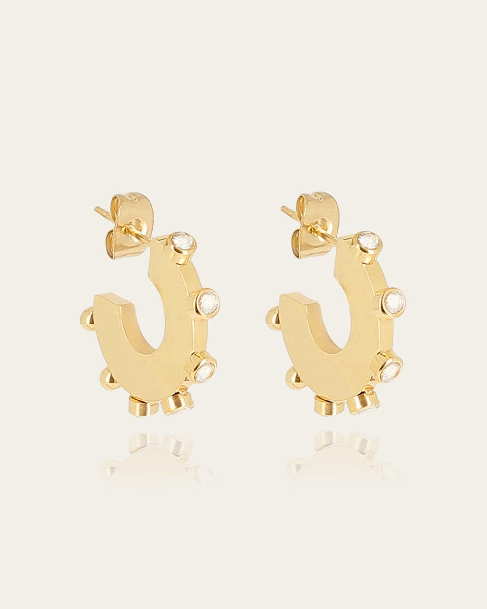 Boucles d'oreilles Eudora (Acier doré)