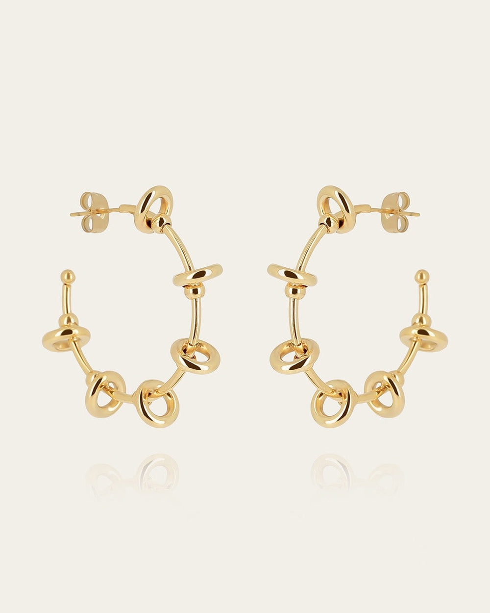 Boucles d'oreilles Mercury (Acier doré)