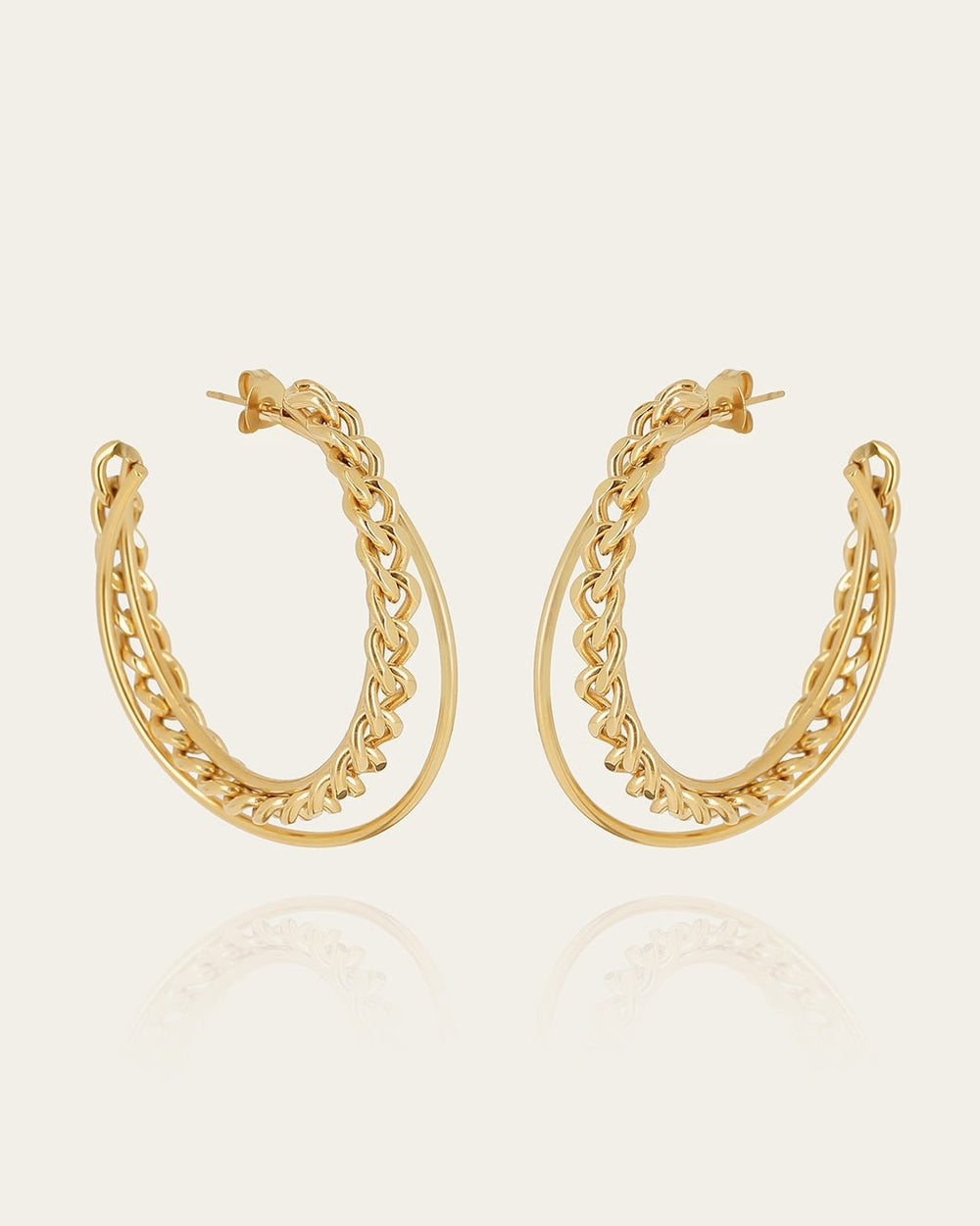 Boucles d'oreilles Ribolla (Acier doré)