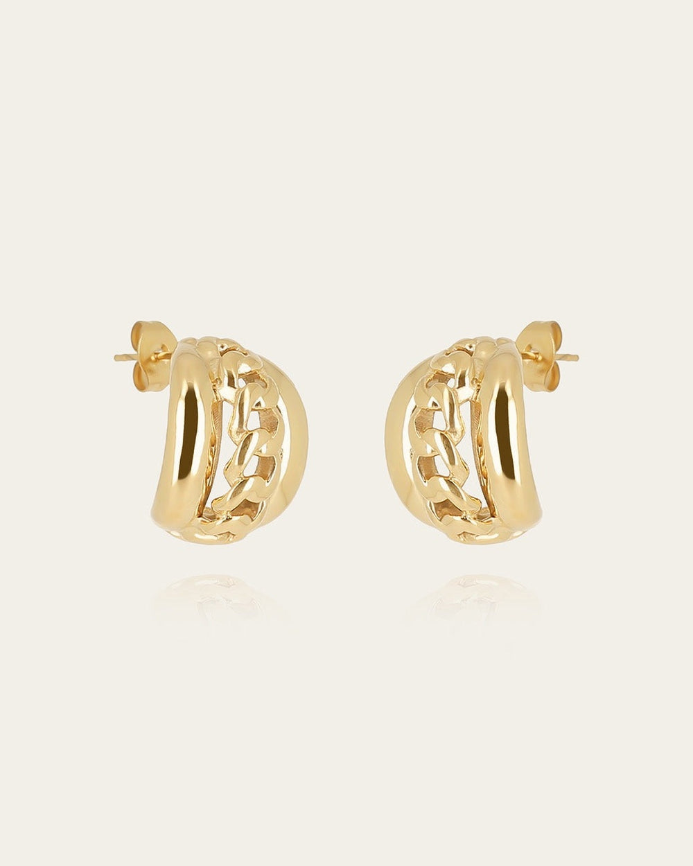 Boucles d'oreilles Siponto (Acier doré)
