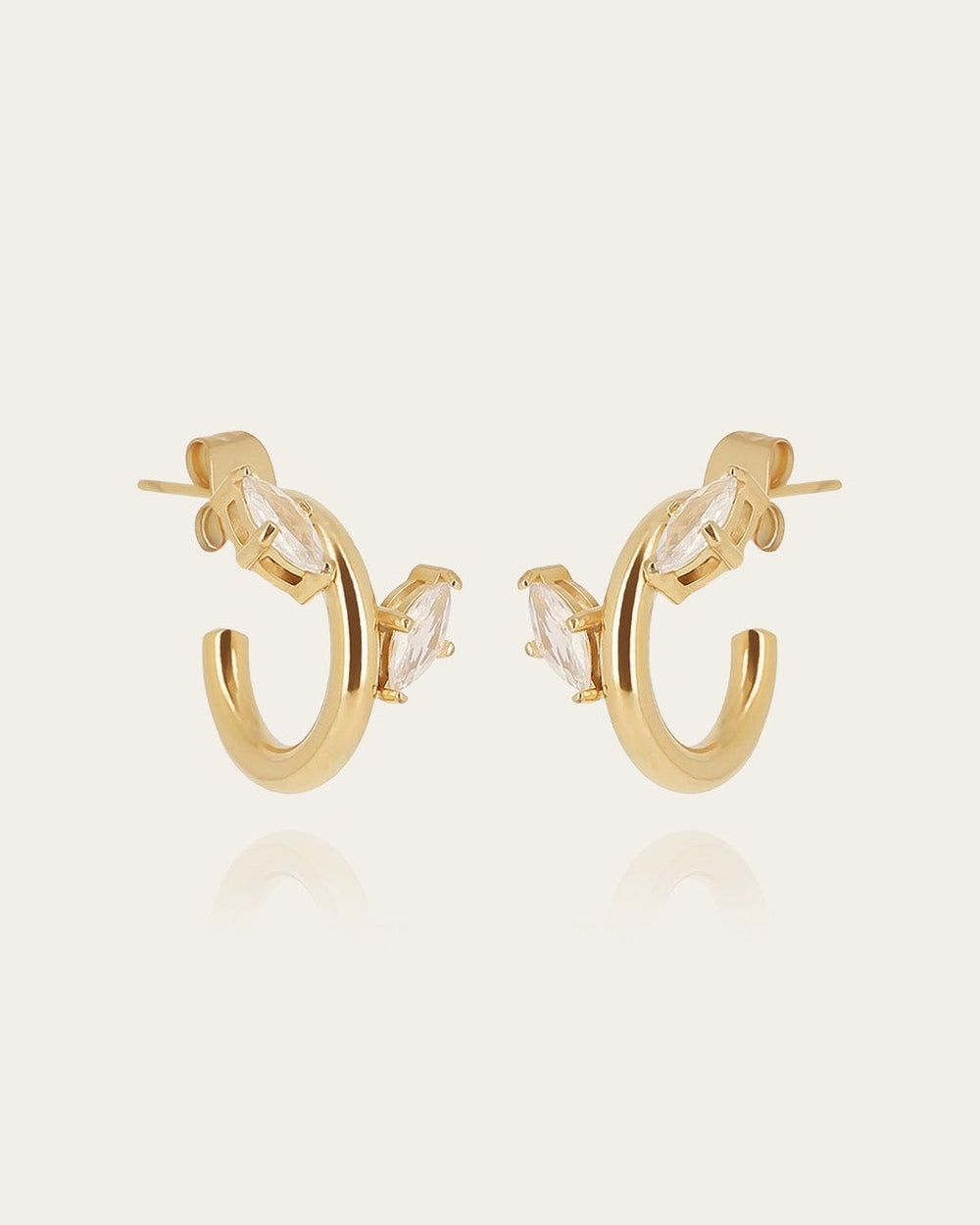 Boucles d'oreilles Mesagne (Acier doré)