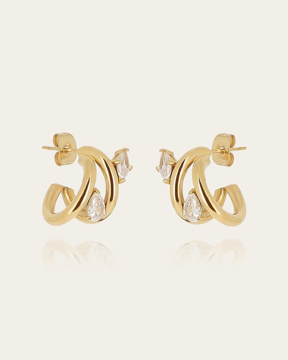 Veglie Earrings (Gold-plated steel)