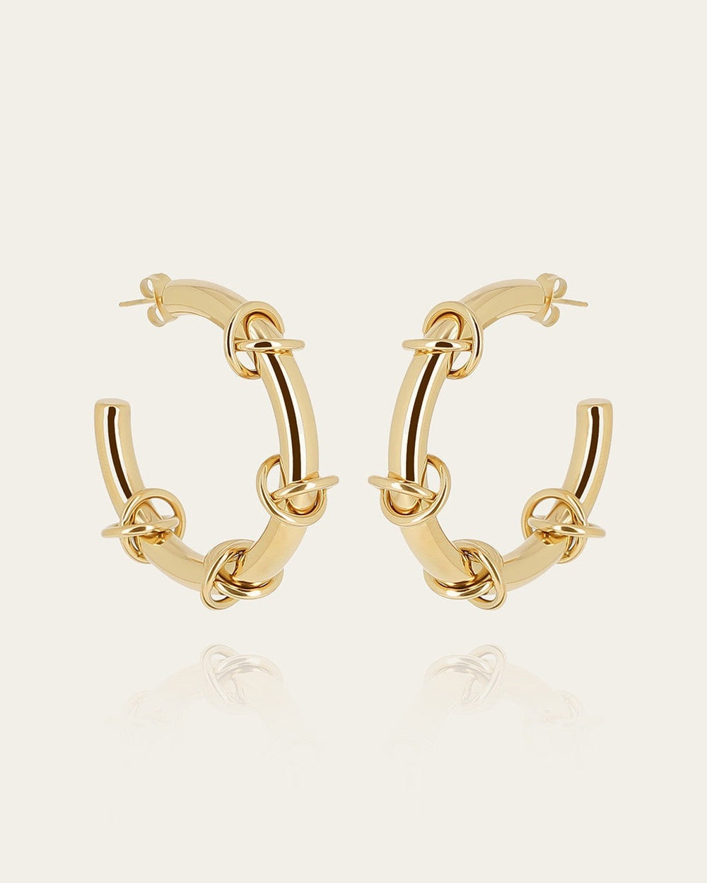 Boucles d'oreilles Balogna (Acier doré)