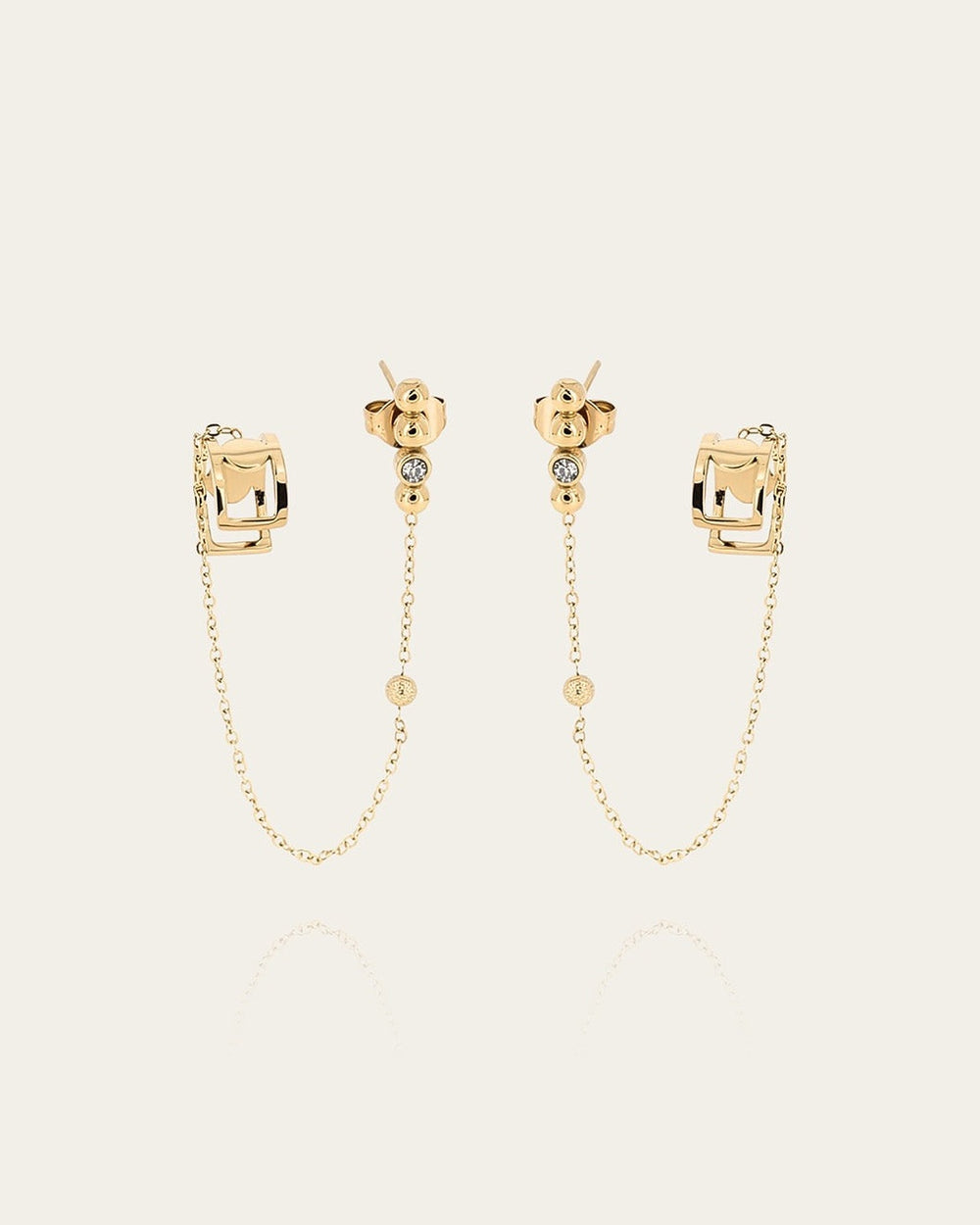 Piombo Earrings (Gold-plated steel)
