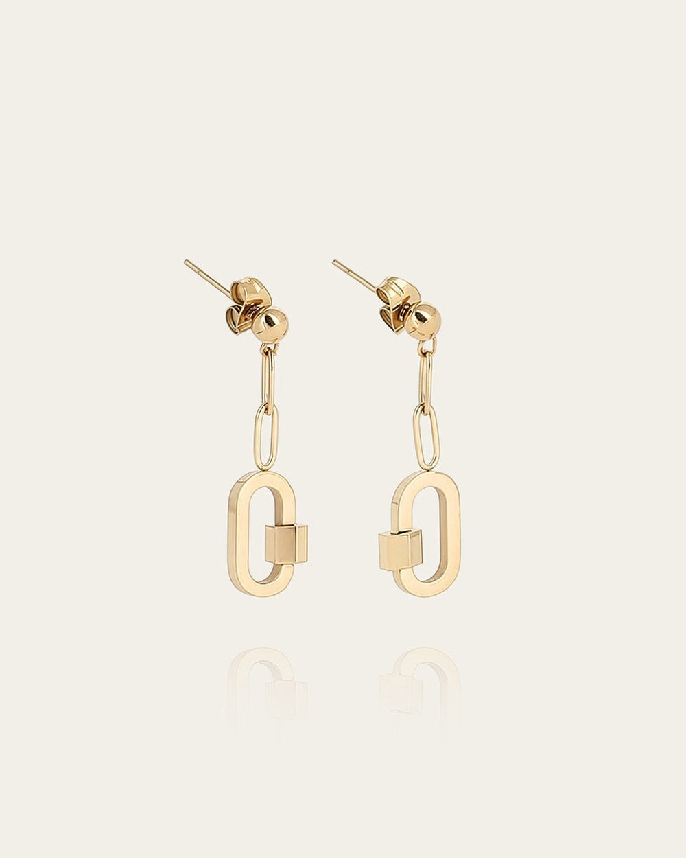 Boucles d'oreilles Ophélie (Acier doré)