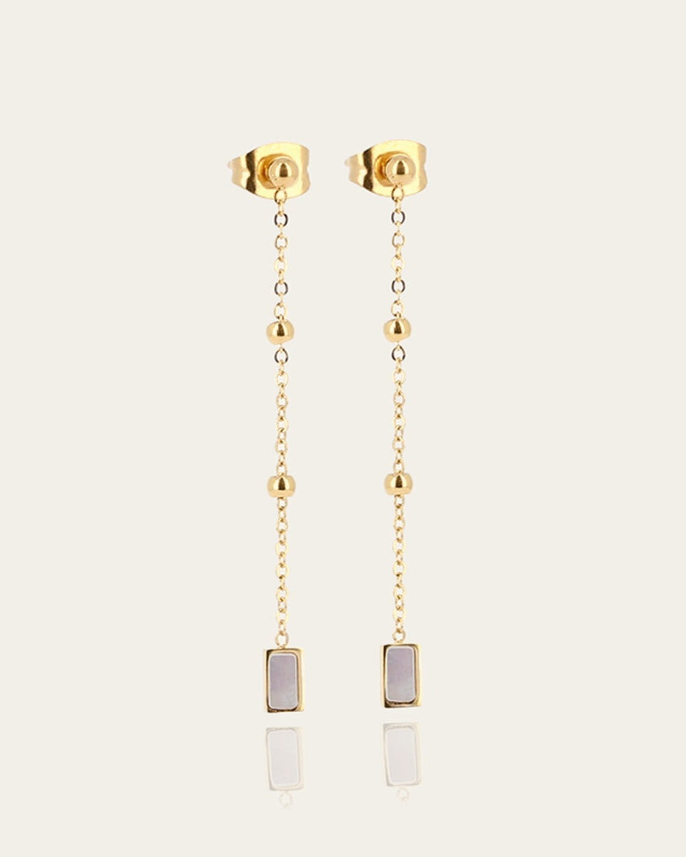 Boucles d'oreilles Bay (Acier doré)
