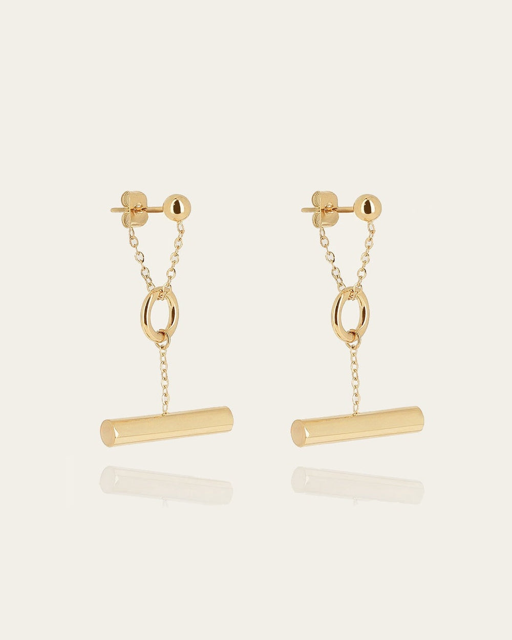 Boucles d'oreilles Furio (Acier doré)