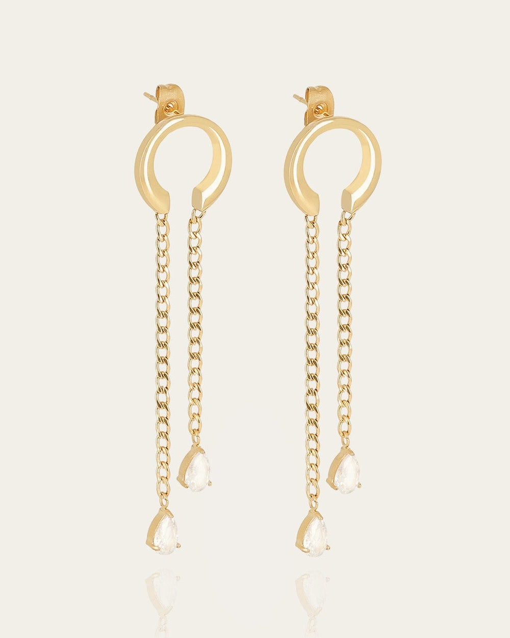 Boucles d'oreilles Nerja (Acier doré)