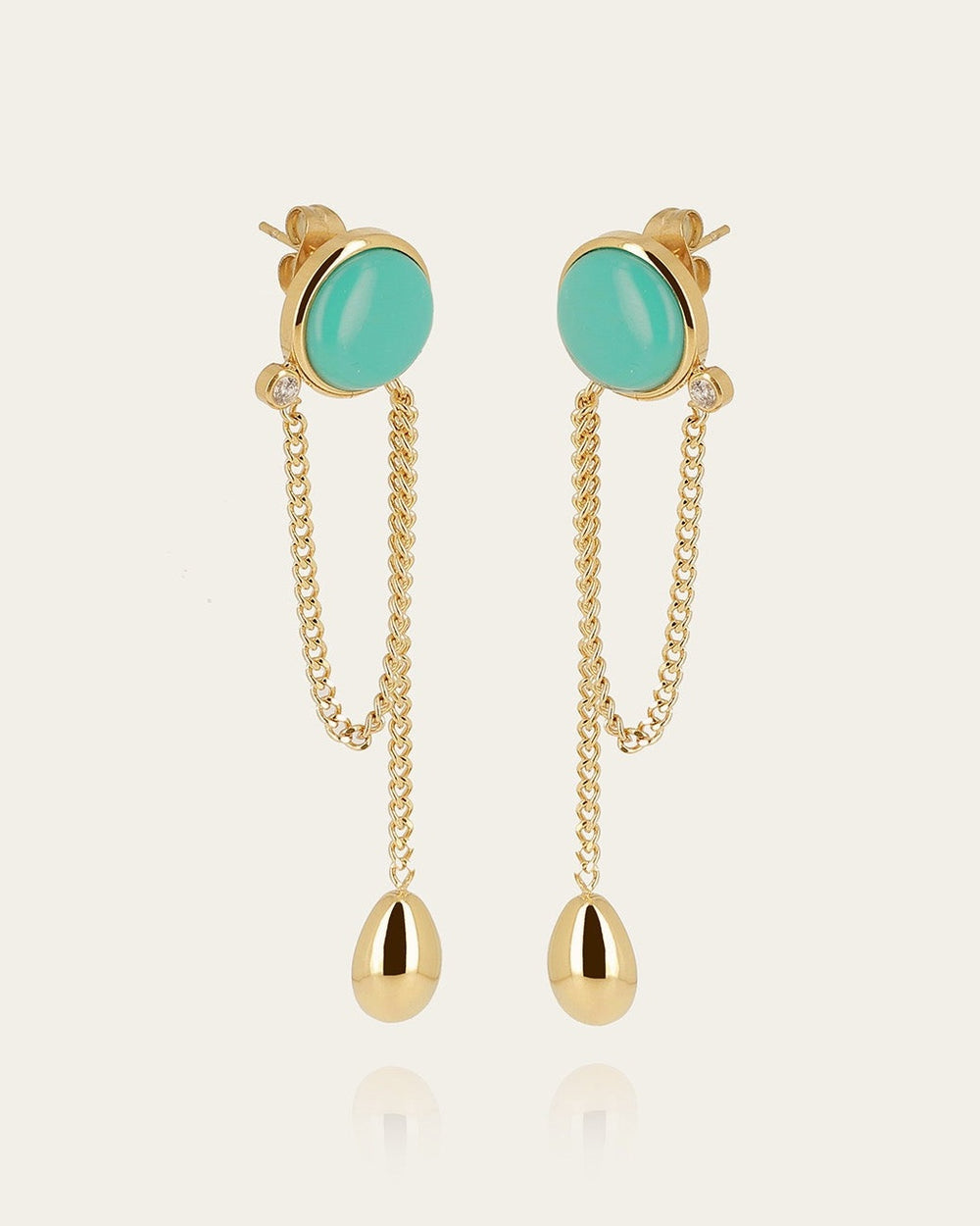 Boucles d'oreilles Comète (Acier doré)