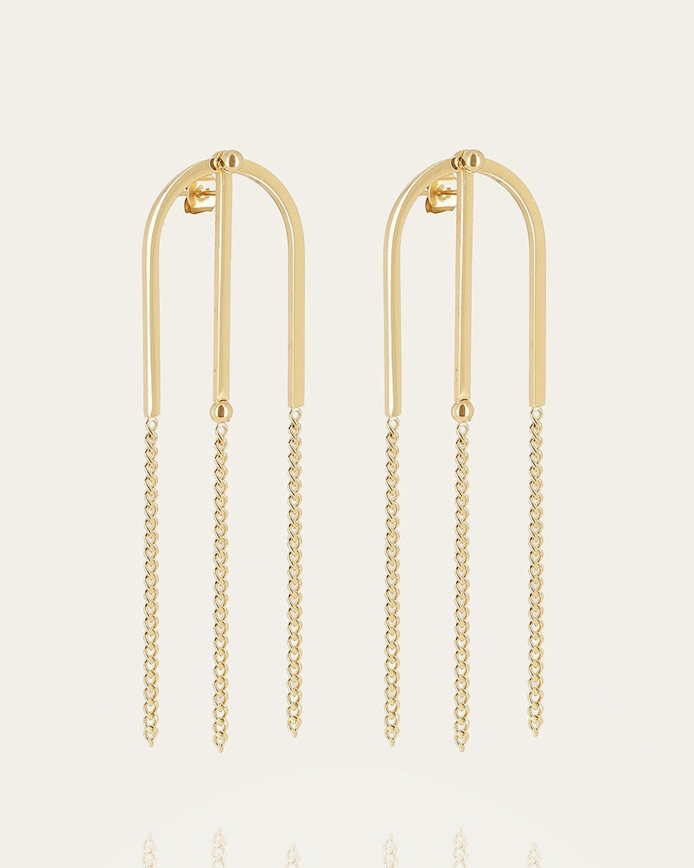 Boucles d'oreilles Amapolas (Acier doré)