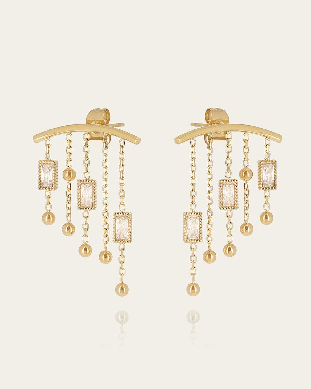 Boucles d'oreilles Siderno (Acier doré)