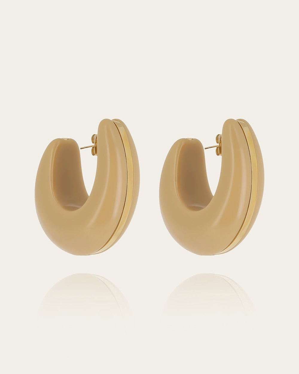 Chamarel Earrings(Gold-plated steel)