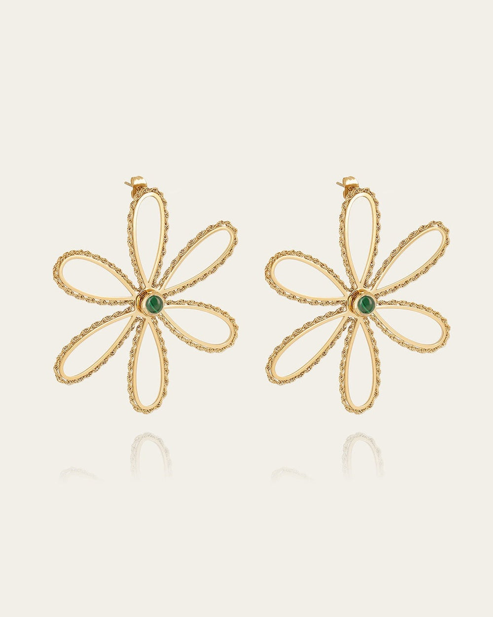 Sunflower Earrings (Gold-Plated Steel)