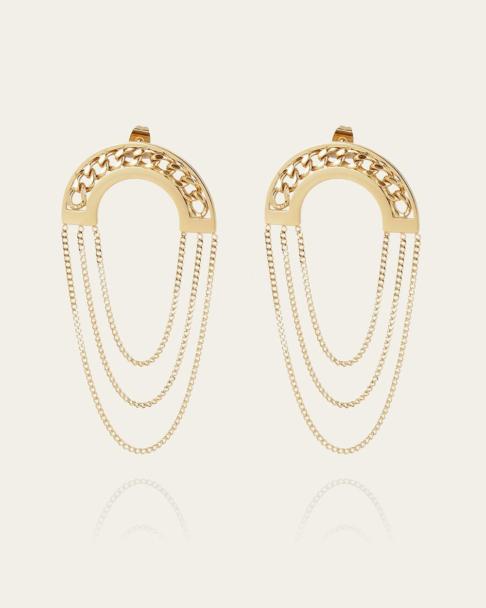 Eryne earrings (gold-plated steel)