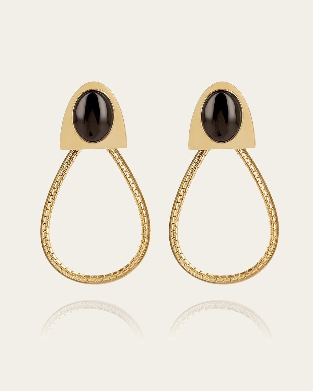 Obsidia Earrings (Gold-Plated Steel)