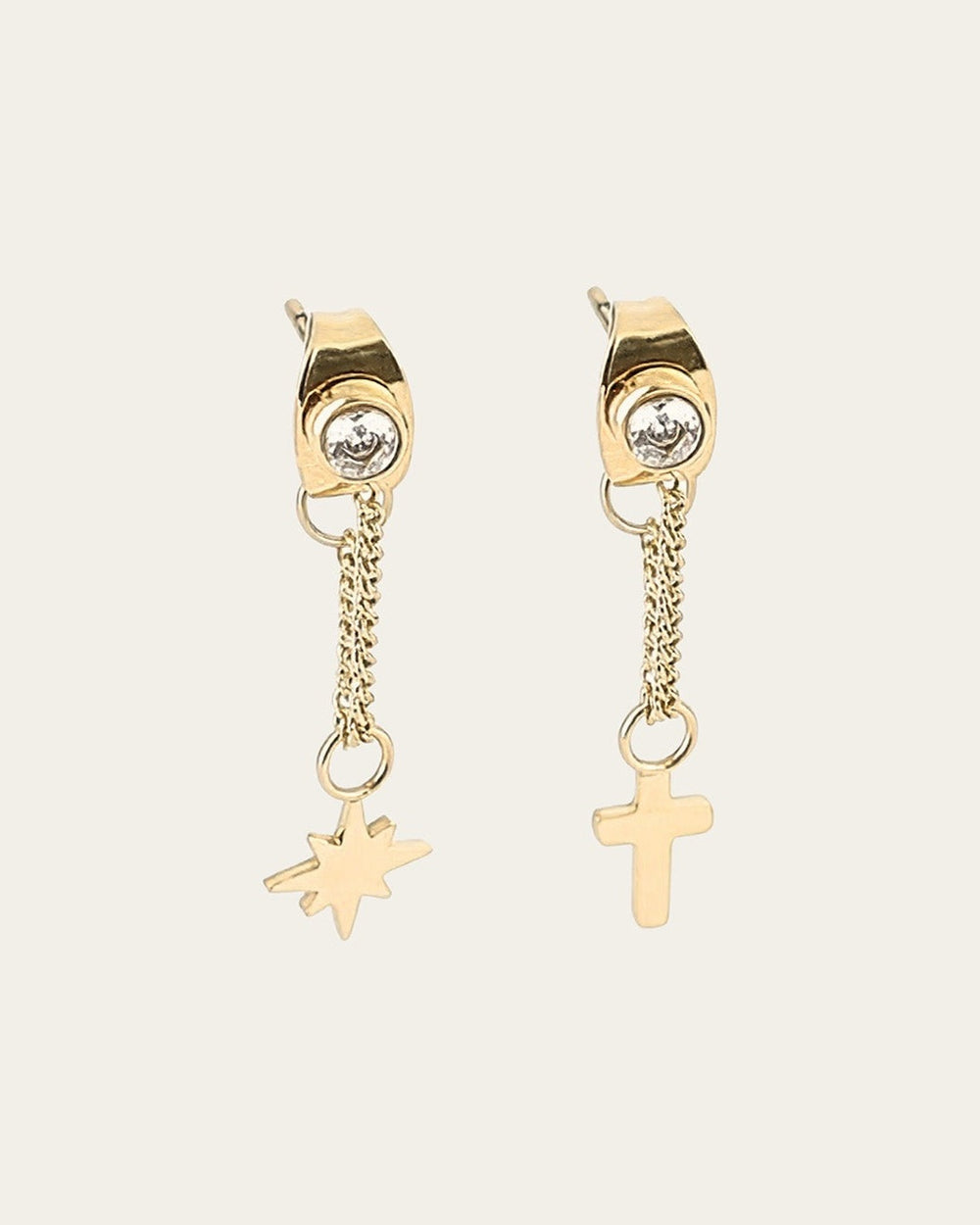 Boucles d'oreilles Romane (Acier doré)