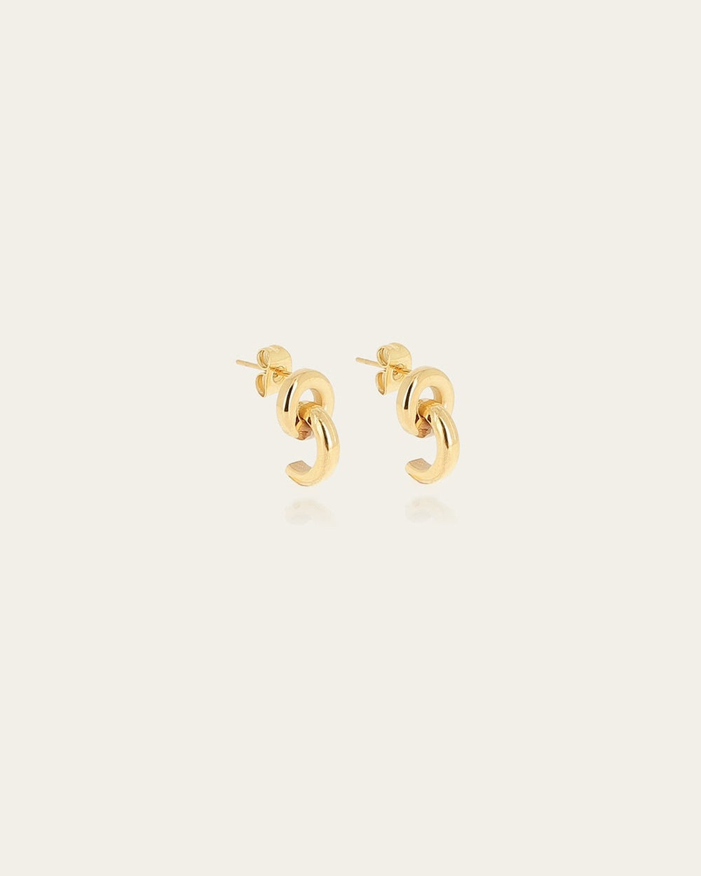 Boucles d'oreilles Grâce (Acier doré)