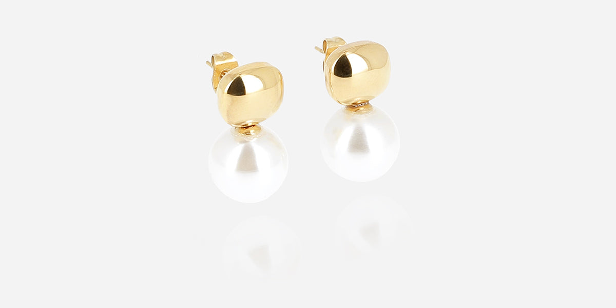 Boucles d'oreilles Leodie (Acier doré)