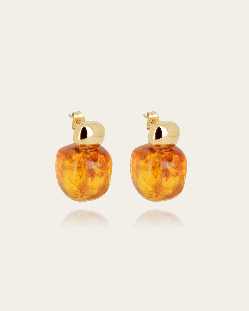 Boucles d'oreilles Oedipe (Acier doré)