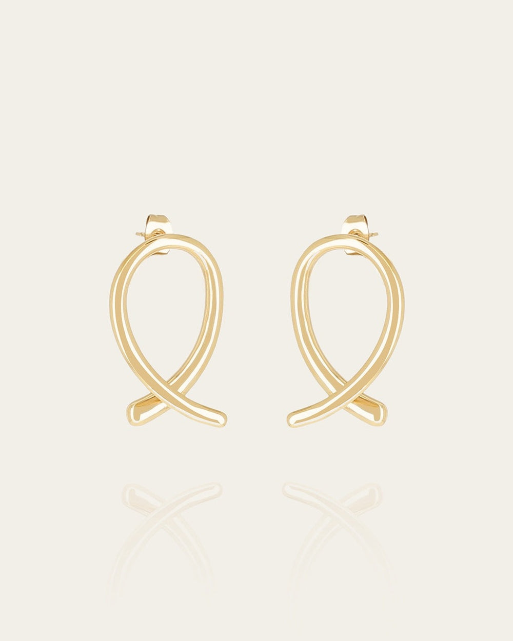 Boucles d'oreilles Coquette (Acier doré)
