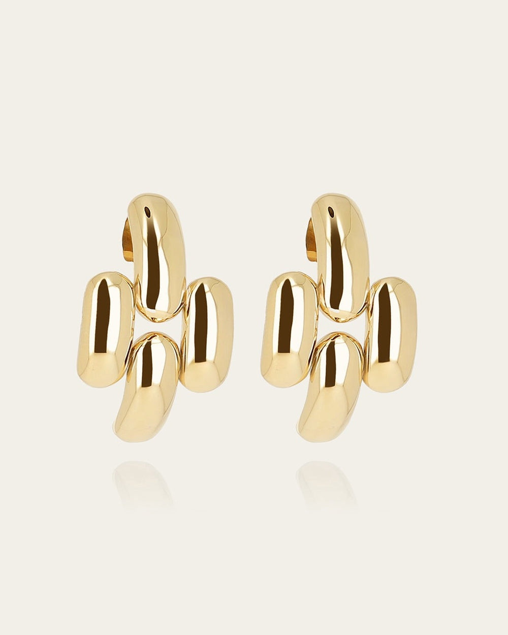 Boucles d'oreilles Runica (Acier doré)