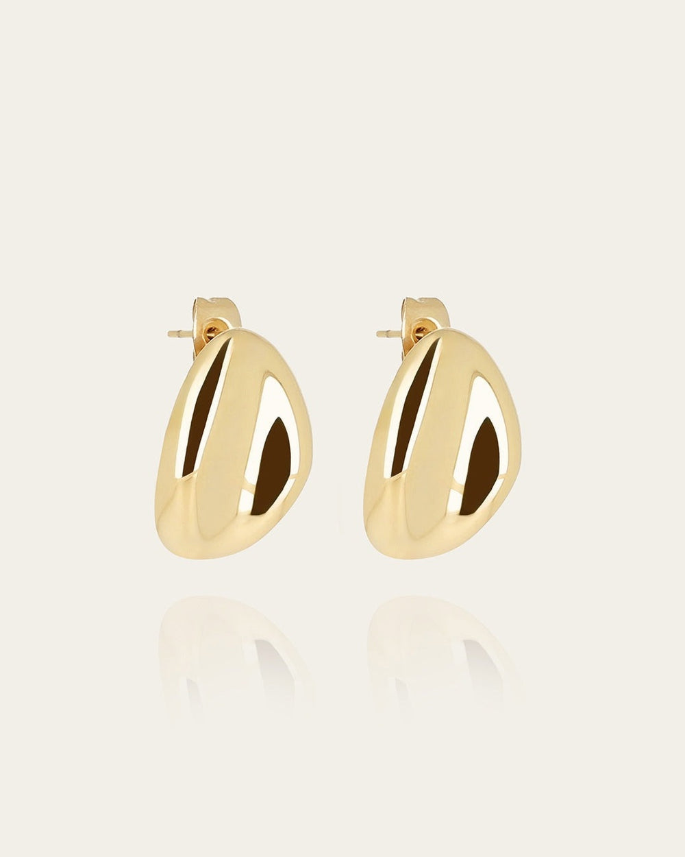 Boucles d'oreilles Gaïa (Acier doré)